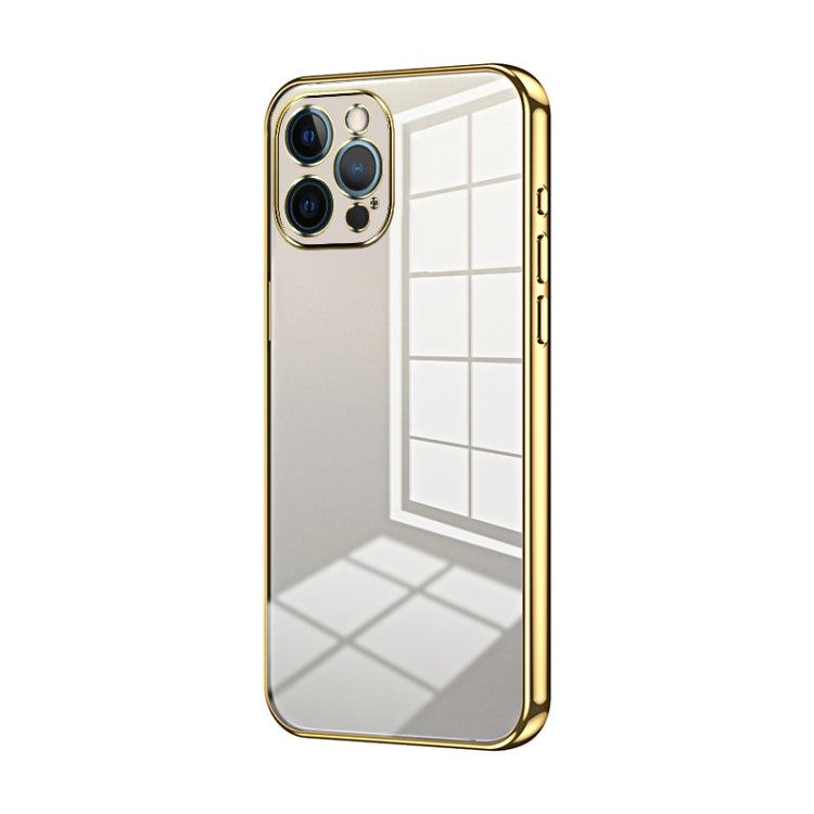 Transparent Plating Fine Hole Phone Case, For iPhone 12, For iPhone 12 Pro Max, For iPhone 12 Pro