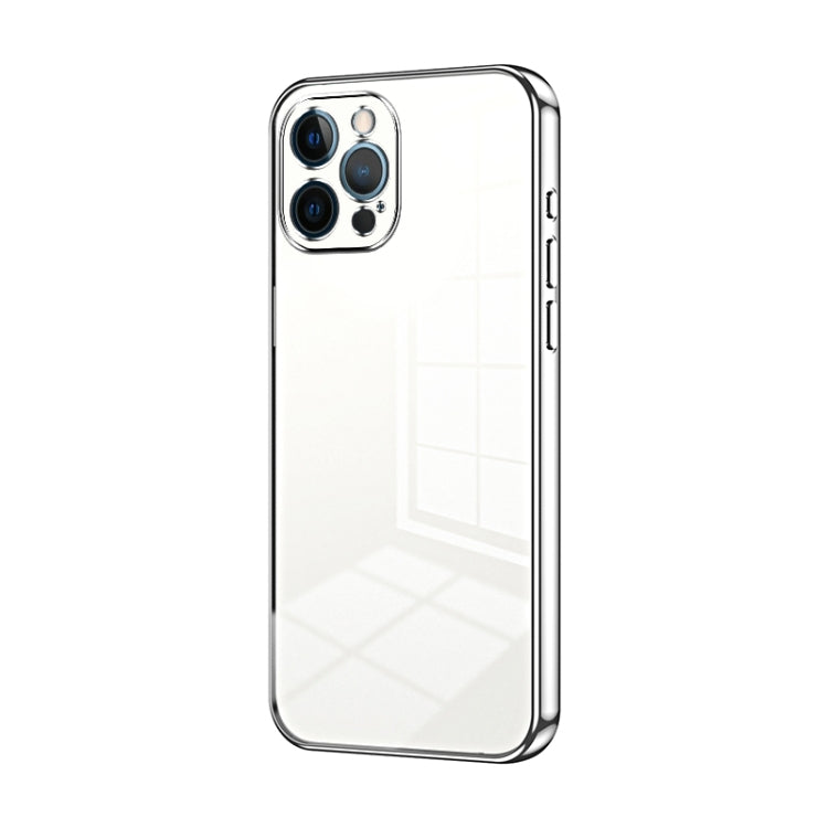 Transparent Plating Fine Hole Phone Case, For iPhone 12, For iPhone 12 Pro Max, For iPhone 12 Pro