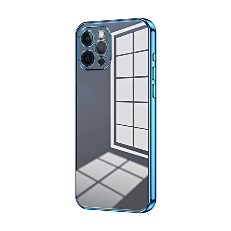 Transparent Plating Fine Hole Phone Case, For iPhone 12, For iPhone 12 Pro Max, For iPhone 12 Pro