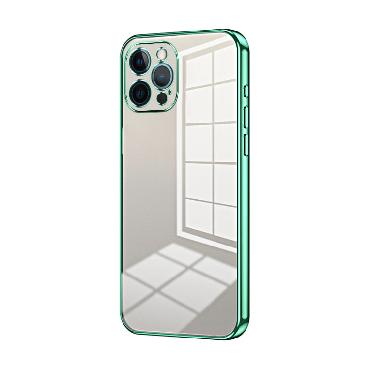 Transparent Plating Fine Hole Phone Case, For iPhone 12, For iPhone 12 Pro Max, For iPhone 12 Pro