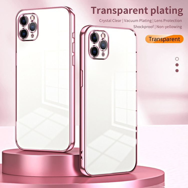 Transparent Plating Fine Hole Phone Case, For iPhone 11 Pro Max, For iPhone 11, For iPhone 11 Pro