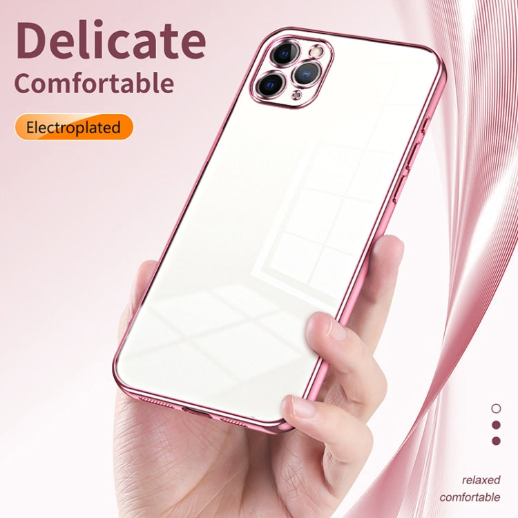 Transparent Plating Fine Hole Phone Case, For iPhone 11 Pro Max, For iPhone 11, For iPhone 11 Pro