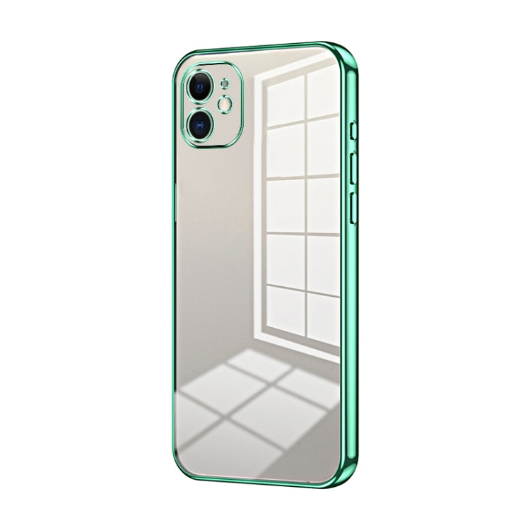 Transparent Plating Fine Hole Phone Case, For iPhone 11 Pro Max, For iPhone 11, For iPhone 11 Pro