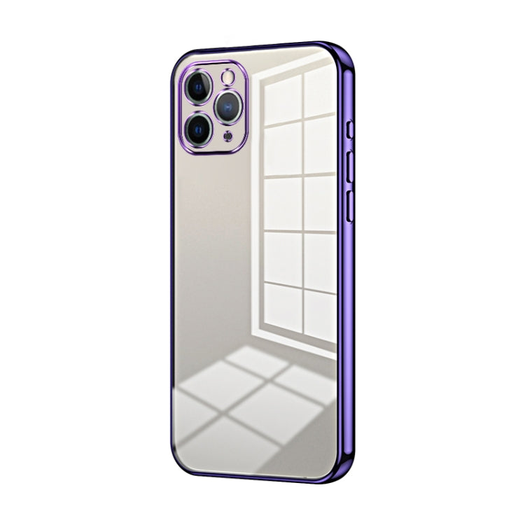 Transparent Plating Fine Hole Phone Case, For iPhone 11 Pro Max, For iPhone 11, For iPhone 11 Pro