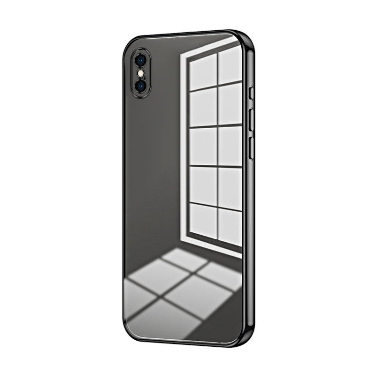 Transparent Plating Fine Hole Phone Case, For iPhone X / XS, For iPhone XR, For iPhone XS Max