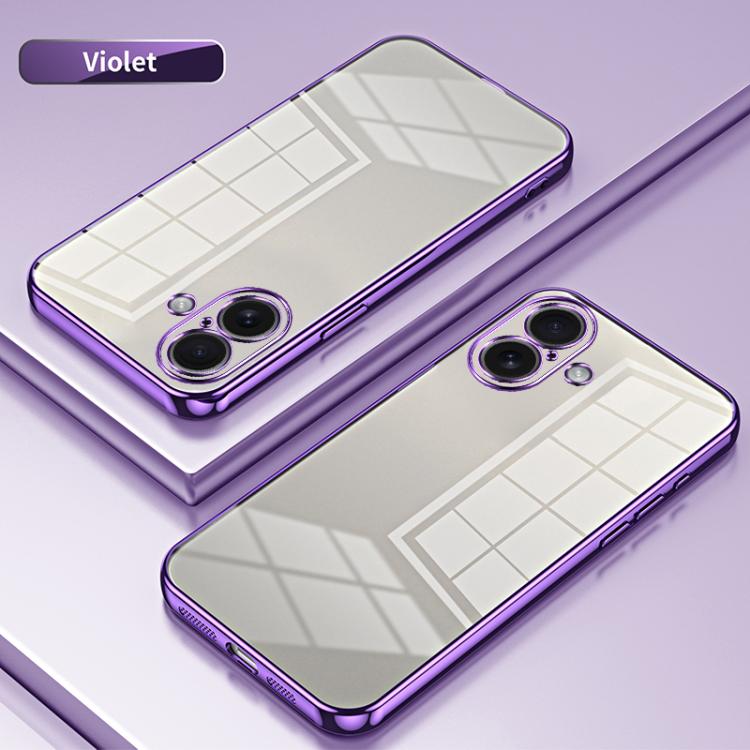 Transparent Plating Fine Hole Phone Case, For iPhone Air, For iPhone 16e, For iPhone 16 Pro Max