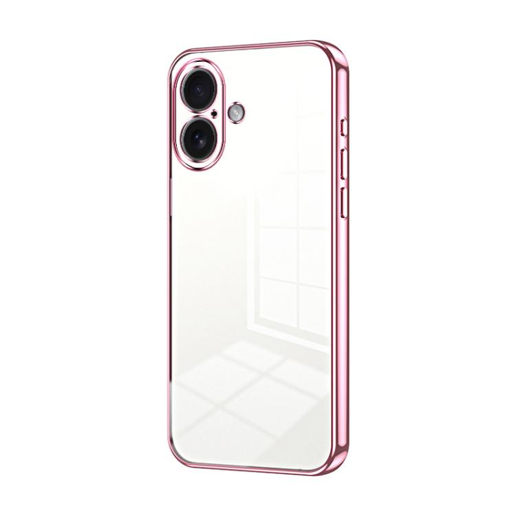 Transparent Plating Fine Hole Phone Case, For iPhone Air, For iPhone 16e, For iPhone 16 Pro Max