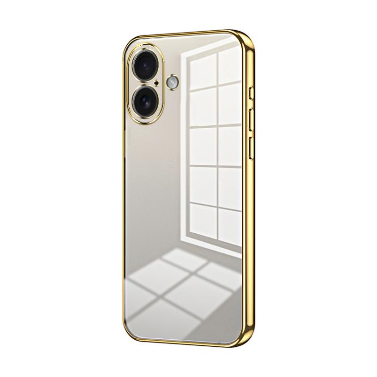 Transparent Plating Fine Hole Phone Case, For iPhone Air, For iPhone 16e, For iPhone 16 Pro Max