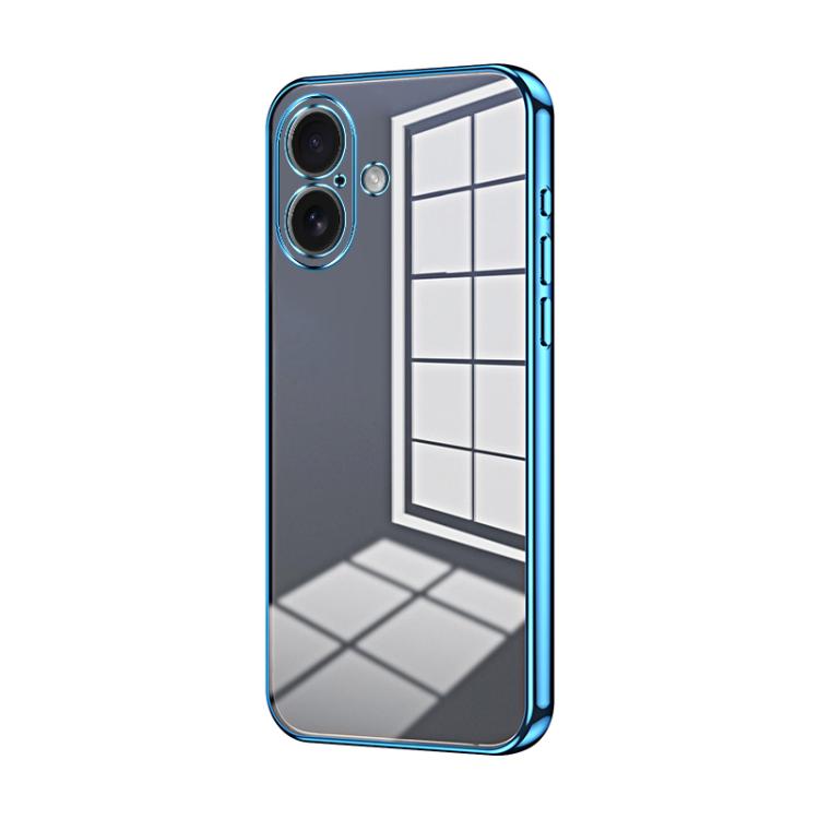 Transparent Plating Fine Hole Phone Case, For iPhone Air, For iPhone 16e, For iPhone 16 Pro Max
