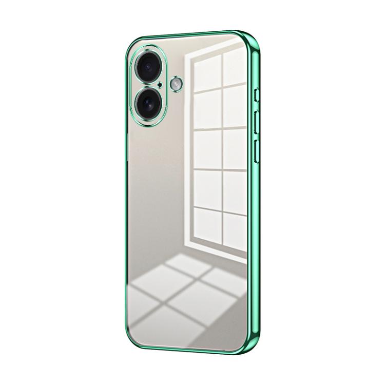 Transparent Plating Fine Hole Phone Case, For iPhone Air, For iPhone 16e, For iPhone 16 Pro Max