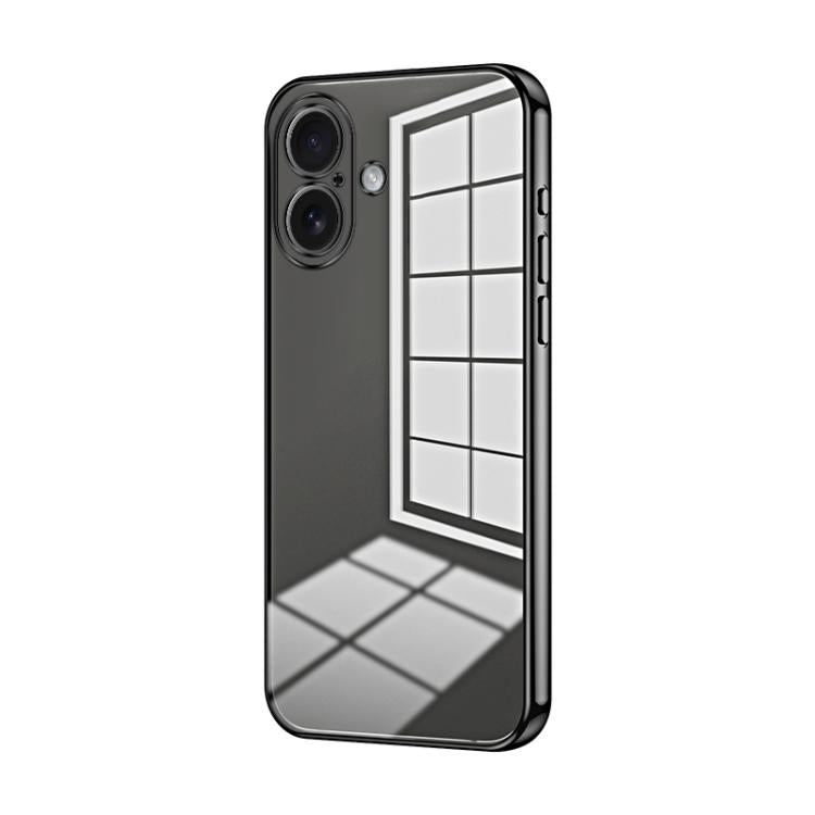 Transparent Plating Fine Hole Phone Case, For iPhone Air, For iPhone 16e, For iPhone 16 Pro Max