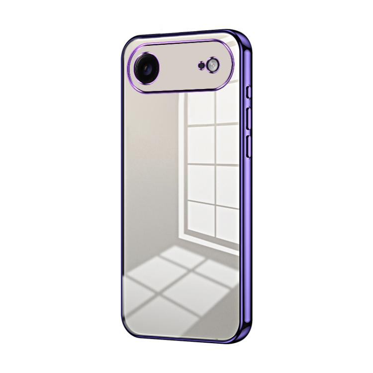 Transparent Plating Fine Hole Phone Case, For iPhone Air, For iPhone 16e, For iPhone 16 Pro Max