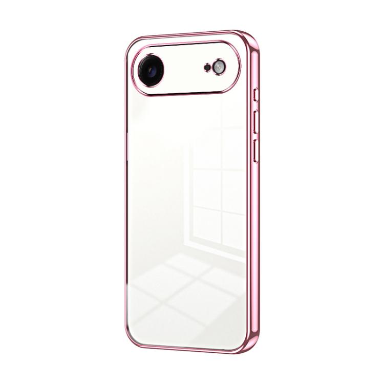 Transparent Plating Fine Hole Phone Case, For iPhone Air, For iPhone 16e, For iPhone 16 Pro Max