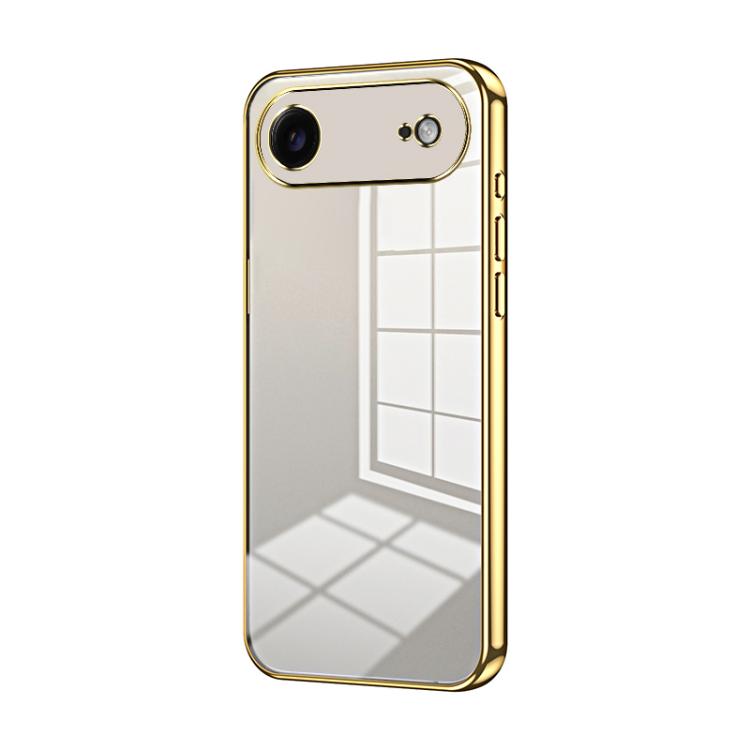 Transparent Plating Fine Hole Phone Case, For iPhone Air, For iPhone 16e, For iPhone 16 Pro Max