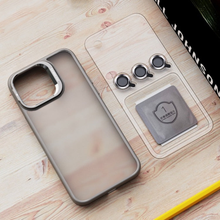Invisible Lens Holder PC + TPU Frosted Phone Case, For iPhone 13