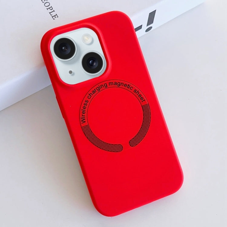 MagSafe Magnetic Liquid Silicone Phone Case, For iPhone 15 Plus, For iPhone 15