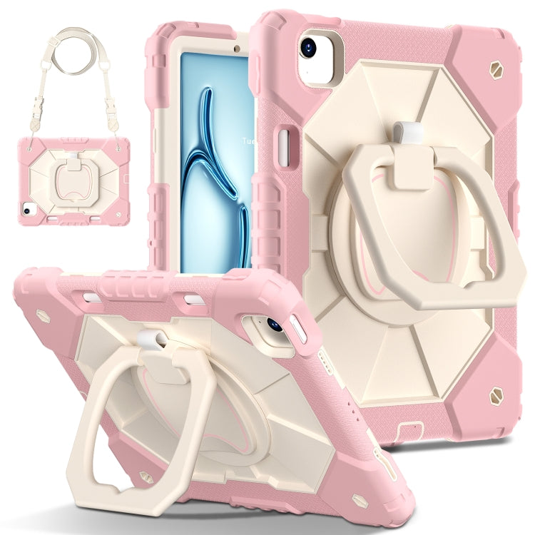 Contrast Color Robot Silicone Hybrid PC Tablet Case, For iPad Air 11 2025 / 2024, For iPad Air 13 2025 / 2024