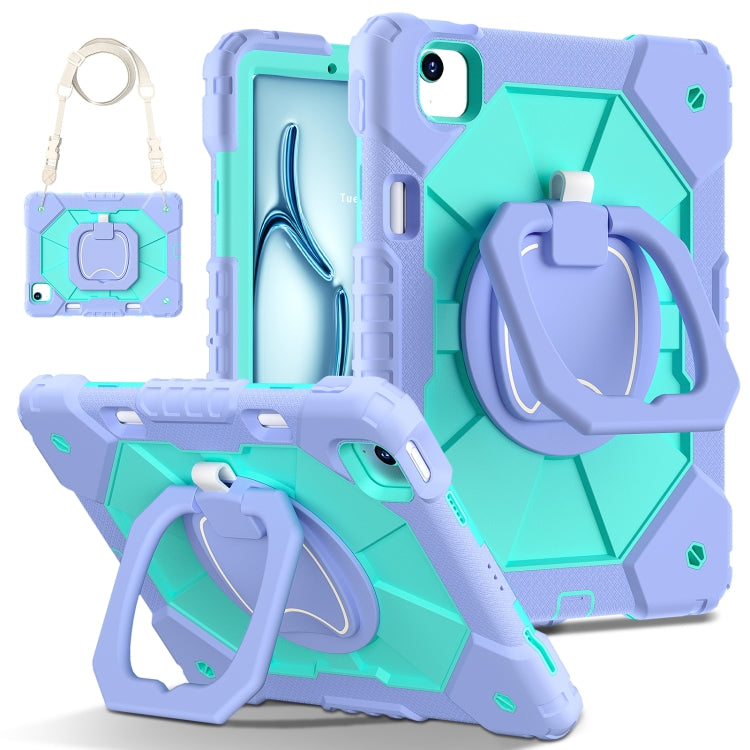 Contrast Color Robot Silicone Hybrid PC Tablet Case, For iPad Air 11 2025 / 2024, For iPad Air 13 2025 / 2024