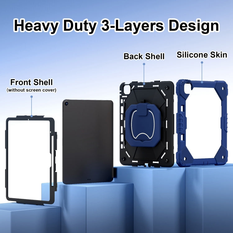 Contrast Color Robot Silicone Hybrid PC Tablet Case, For iPad Air 11 2025 / 2024, For iPad Air 13 2025 / 2024