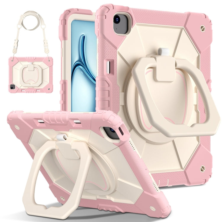 Contrast Color Robot Silicone Hybrid PC Tablet Case, For iPad Air 11 2025 / 2024, For iPad Air 13 2025 / 2024