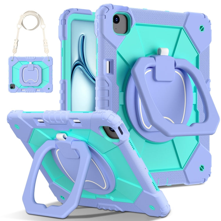 Contrast Color Robot Silicone Hybrid PC Tablet Case, For iPad Air 11 2025 / 2024, For iPad Air 13 2025 / 2024