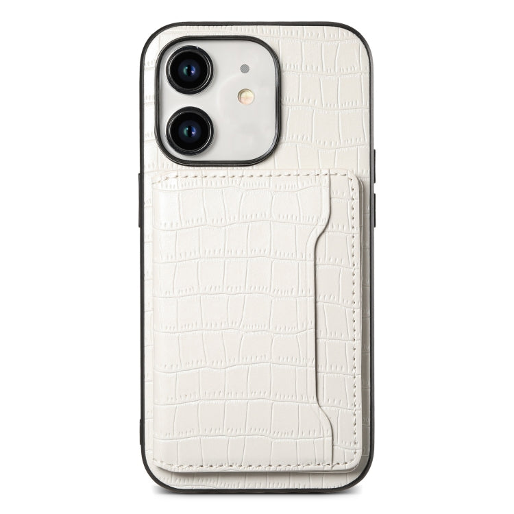 Crocodile Texture Card Bag Design Full Coverage Phone Case, For iPhone 12 Pro Max, For iPhone 11 Pro Max, For iPhone 11, For iPhone 11 Pro