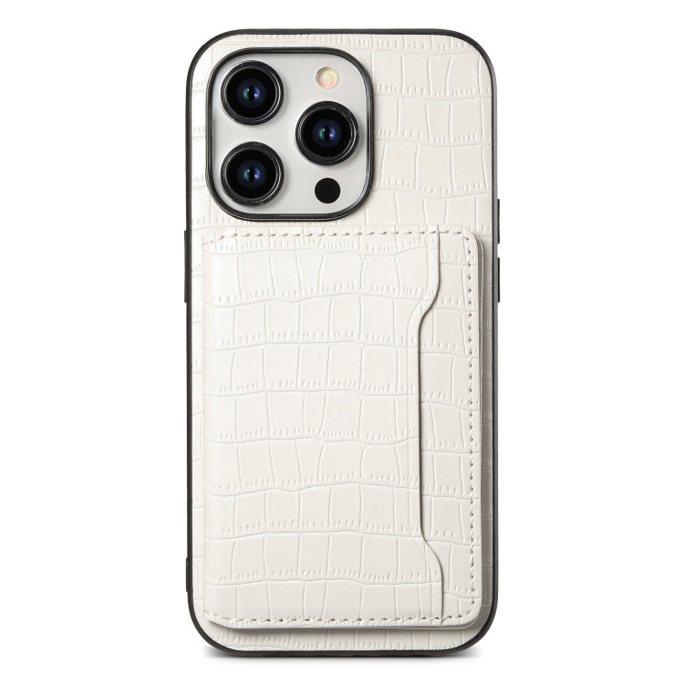 Crocodile Texture Card Bag Design Full Coverage Phone Case, For iPhone 12 Pro Max, For iPhone 11 Pro Max, For iPhone 11, For iPhone 11 Pro