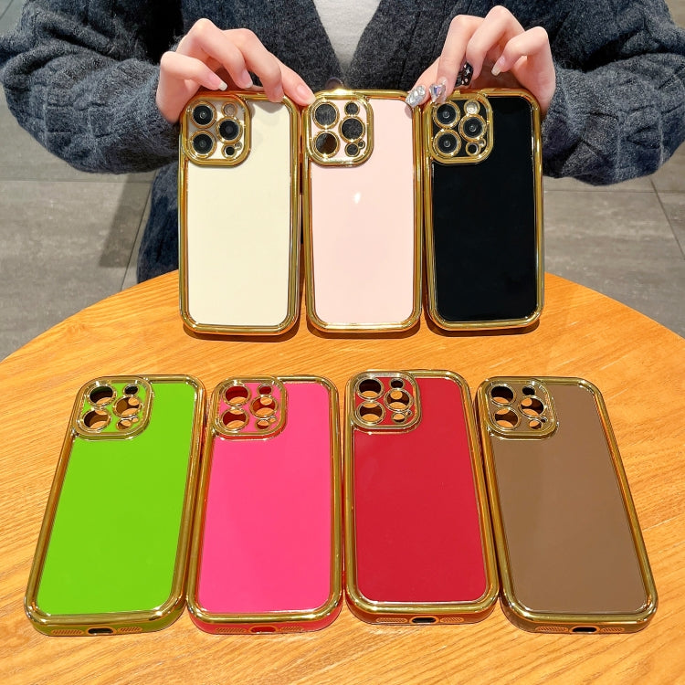 Plating Emery PC Hybrid Silicone Phone Case, For iPhone 13 Pro, For iPhone 13, For iPhone 12