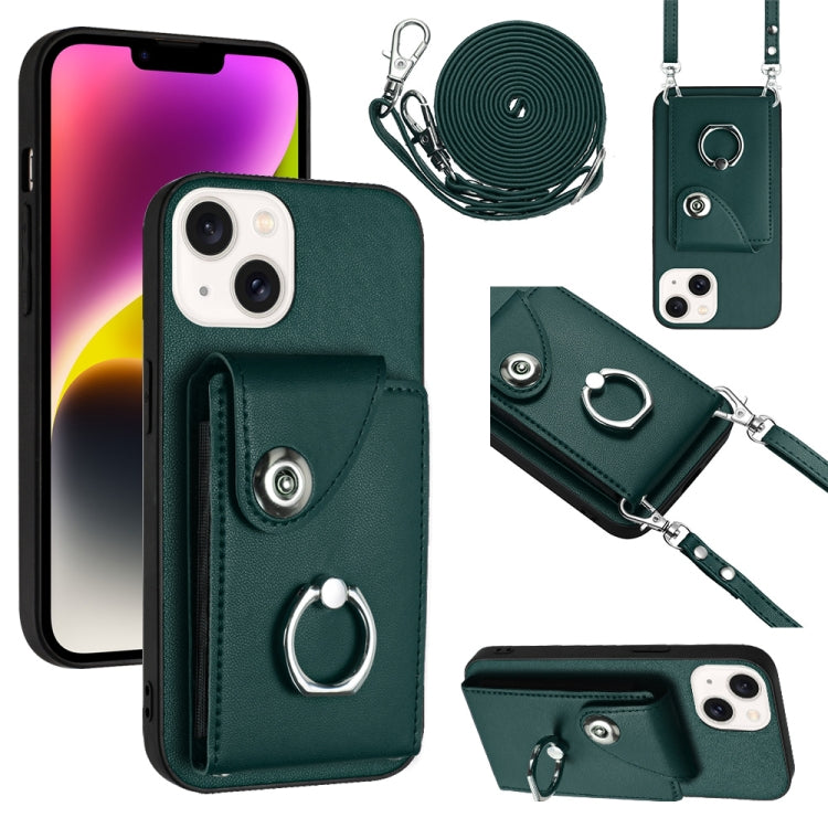 Organ Card Bag Ring Holder Phone Case with Long Lanyard, For iPhone 16, For iPhone 15 Pro Max, For iPhone 15 Pro, For iPhone 15 Plus