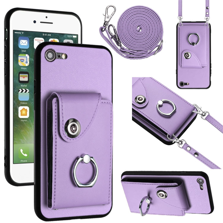 Organ Card Bag Ring Holder Phone Case with Long Lanyard, For iPhone 14 Pro Max, For iPhone SE 2022 / 2020 / 8 / 7, For iPhone 13 Pro Max, For iPhone 13 Pro
