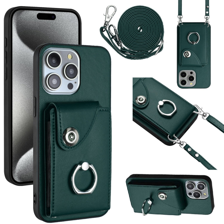Organ Card Bag Ring Holder Phone Case with Long Lanyard, For iPhone 12 Pro, For iPhone 12 mini, For iPhone 11 Pro Max, For iPhone 11
