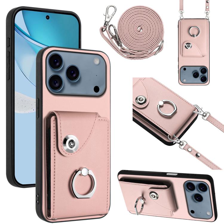 Organ Card Bag Ring Holder Phone Case with Long Lanyard, For iPhone 17 Pro Max, For iPhone 17 Pro, For iPhone 17, For iPhone Air