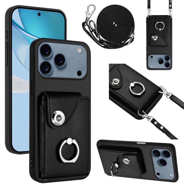 Organ Card Bag Ring Holder Phone Case with Long Lanyard, For iPhone 17 Pro Max, For iPhone 17 Pro, For iPhone 17, For iPhone Air