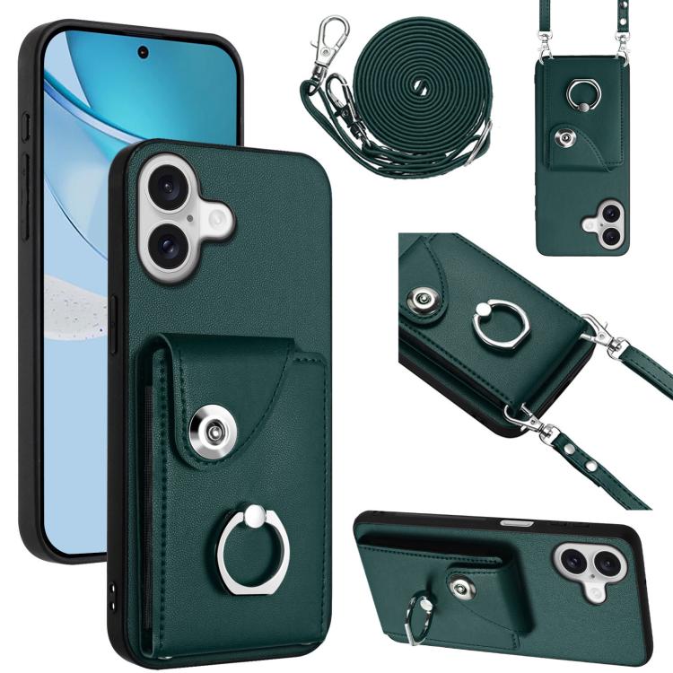 Organ Card Bag Ring Holder Phone Case with Long Lanyard, For iPhone 17 Pro Max, For iPhone 17 Pro, For iPhone 17, For iPhone Air