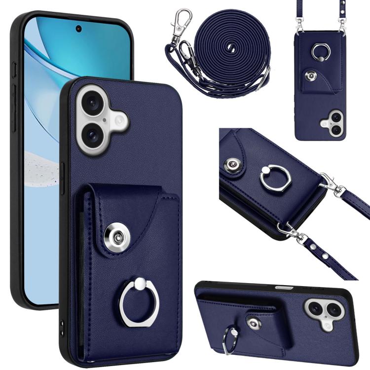 Organ Card Bag Ring Holder Phone Case with Long Lanyard, For iPhone 17 Pro Max, For iPhone 17 Pro, For iPhone 17, For iPhone Air