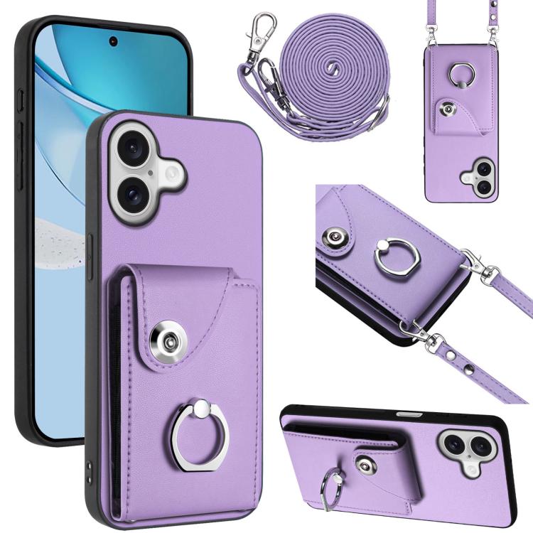 Organ Card Bag Ring Holder Phone Case with Long Lanyard, For iPhone 17 Pro Max, For iPhone 17 Pro, For iPhone 17, For iPhone Air