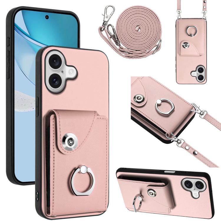 Organ Card Bag Ring Holder Phone Case with Long Lanyard, For iPhone 17 Pro Max, For iPhone 17 Pro, For iPhone 17, For iPhone Air