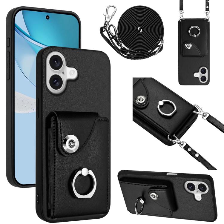 Organ Card Bag Ring Holder Phone Case with Long Lanyard, For iPhone 17 Pro Max, For iPhone 17 Pro, For iPhone 17, For iPhone Air