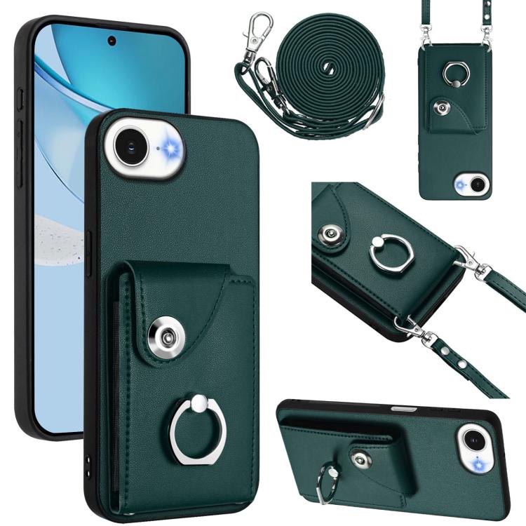 Organ Card Bag Ring Holder Phone Case with Long Lanyard, For iPhone 17 Pro Max, For iPhone 17 Pro, For iPhone 17, For iPhone Air