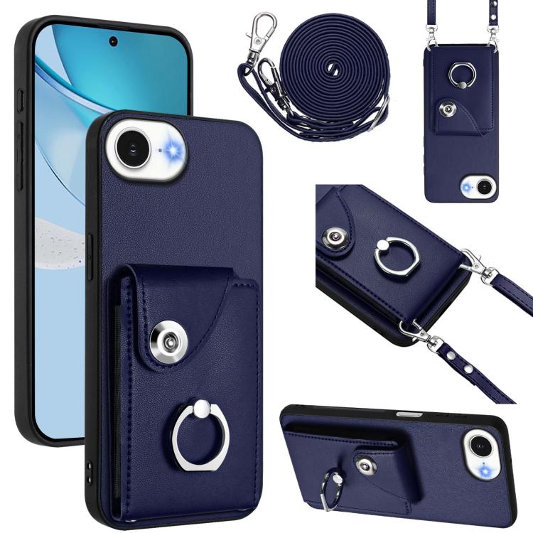 Organ Card Bag Ring Holder Phone Case with Long Lanyard, For iPhone 17 Pro Max, For iPhone 17 Pro, For iPhone 17, For iPhone Air