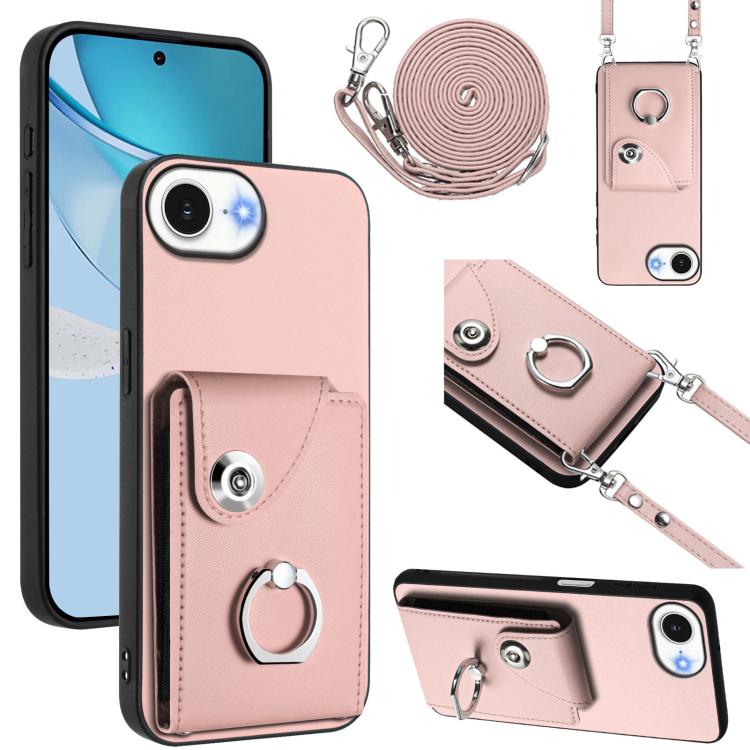 Organ Card Bag Ring Holder Phone Case with Long Lanyard, For iPhone 17 Pro Max, For iPhone 17 Pro, For iPhone 17, For iPhone Air