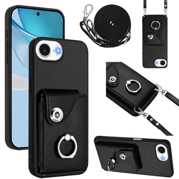 Organ Card Bag Ring Holder Phone Case with Long Lanyard, For iPhone 17 Pro Max, For iPhone 17 Pro, For iPhone 17, For iPhone Air
