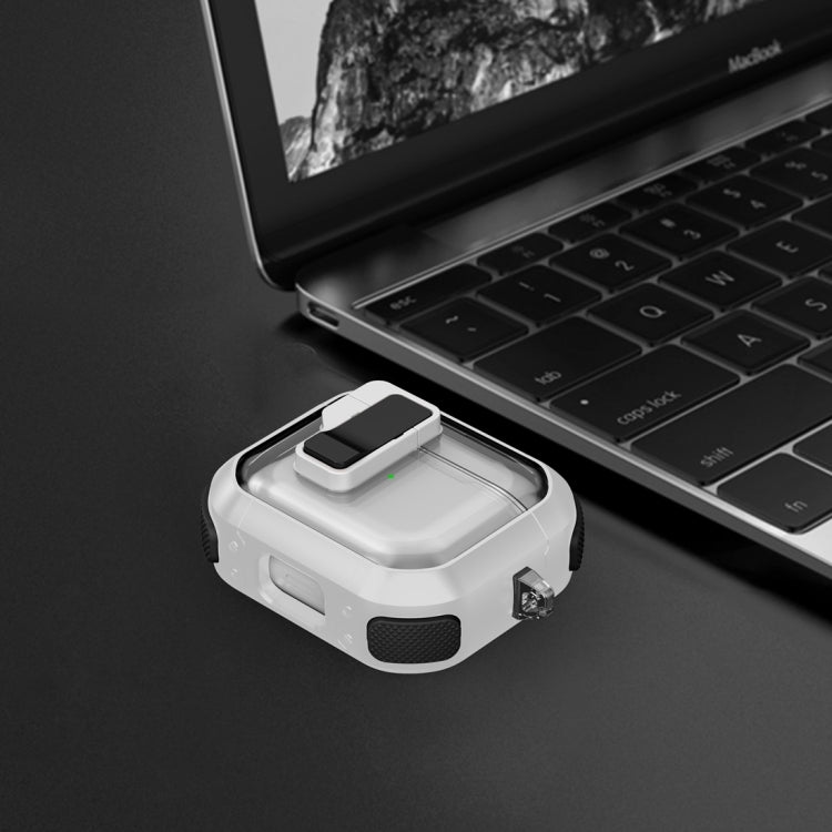 Thunder Clear Wireless Earphones Protective Case with Magnetic Switch, For AirPods 2