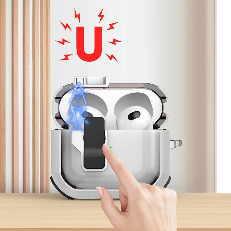 Thunder Clear Wireless Earphones Protective Case with Magnetic Switch, For AirPods 2