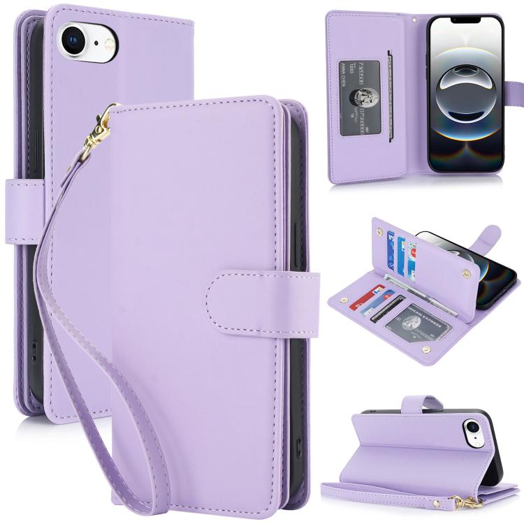 Multi-Card Wallet RFID Leather Phone Case, For iPhone 16e, For iPhone 16 Pro Max, For iPhone 16 Pro