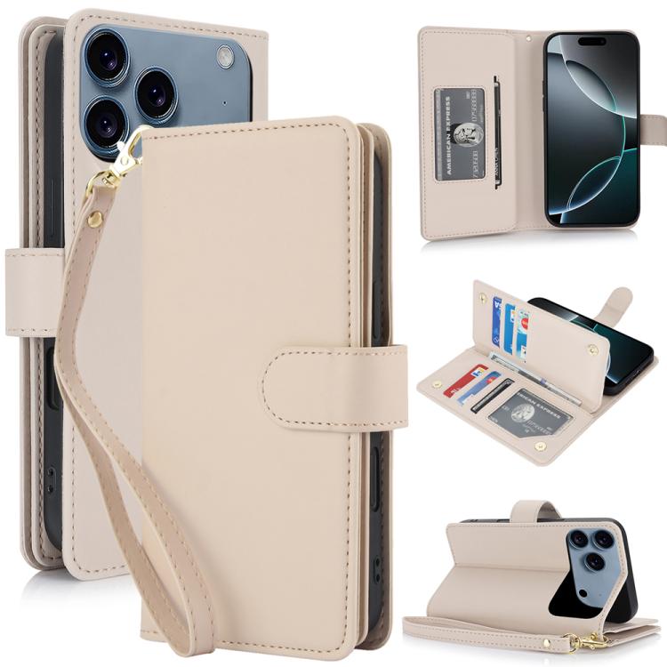 Multi-Card Wallet RFID Leather Phone Case, For iPhone 16e, For iPhone 16 Pro Max, For iPhone 16 Pro