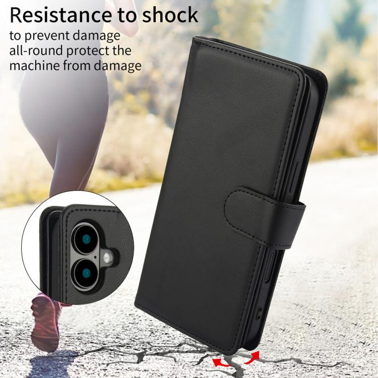 Multi-Card Wallet RFID Leather Phone Case, For iPhone 16 Plus, For iPhone 16, For iPhone 15 Pro Max