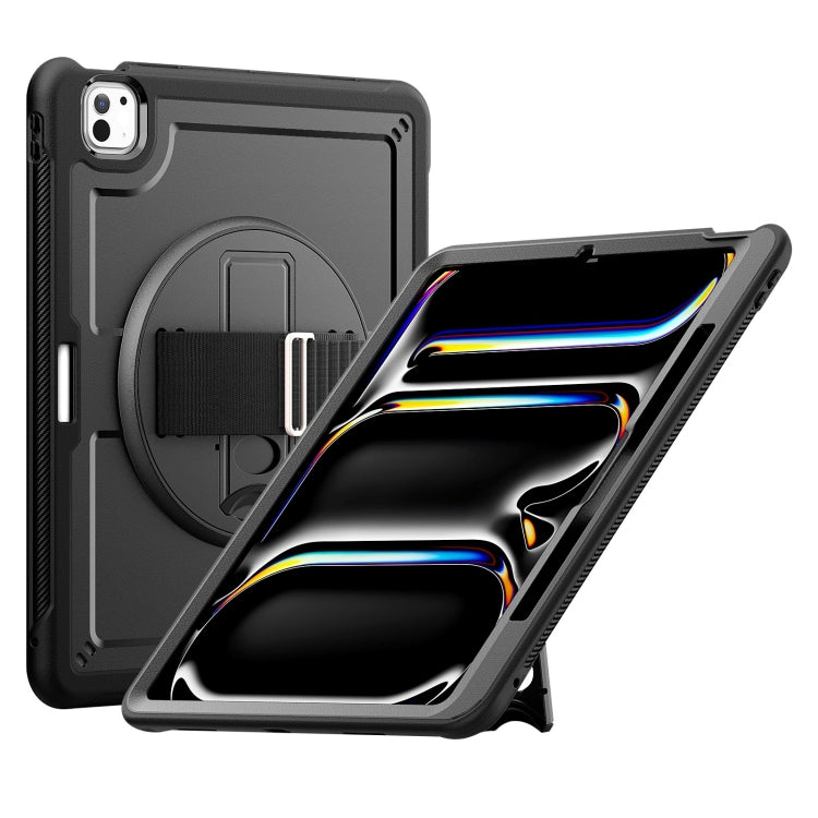 Honeycomb Hand Grip Turntable Stand Tablet Case, For iPad 10th Gen 10.9 2022, For iPad Air 11 2025 / 2024, For iPad Air 13 2025 / 2024