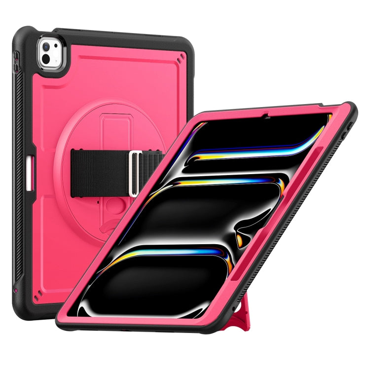 Honeycomb Hand Grip Turntable Stand Tablet Case, For iPad 10th Gen 10.9 2022, For iPad Air 11 2025 / 2024, For iPad Air 13 2025 / 2024