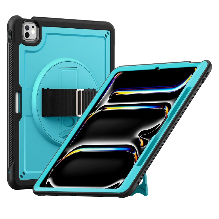 Honeycomb Hand Grip Turntable Stand Tablet Case, For iPad 10th Gen 10.9 2022, For iPad Air 11 2025 / 2024, For iPad Air 13 2025 / 2024